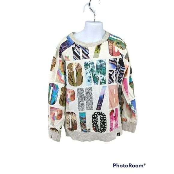 MOLO girls 10 US Sweatshirt Size 140 Alphabet Graphic Print Marina Molo Star - Picture 1 of 10